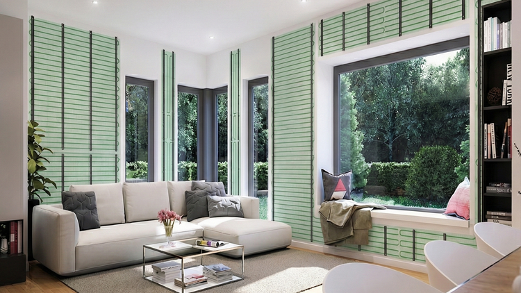 Flächentemperierung