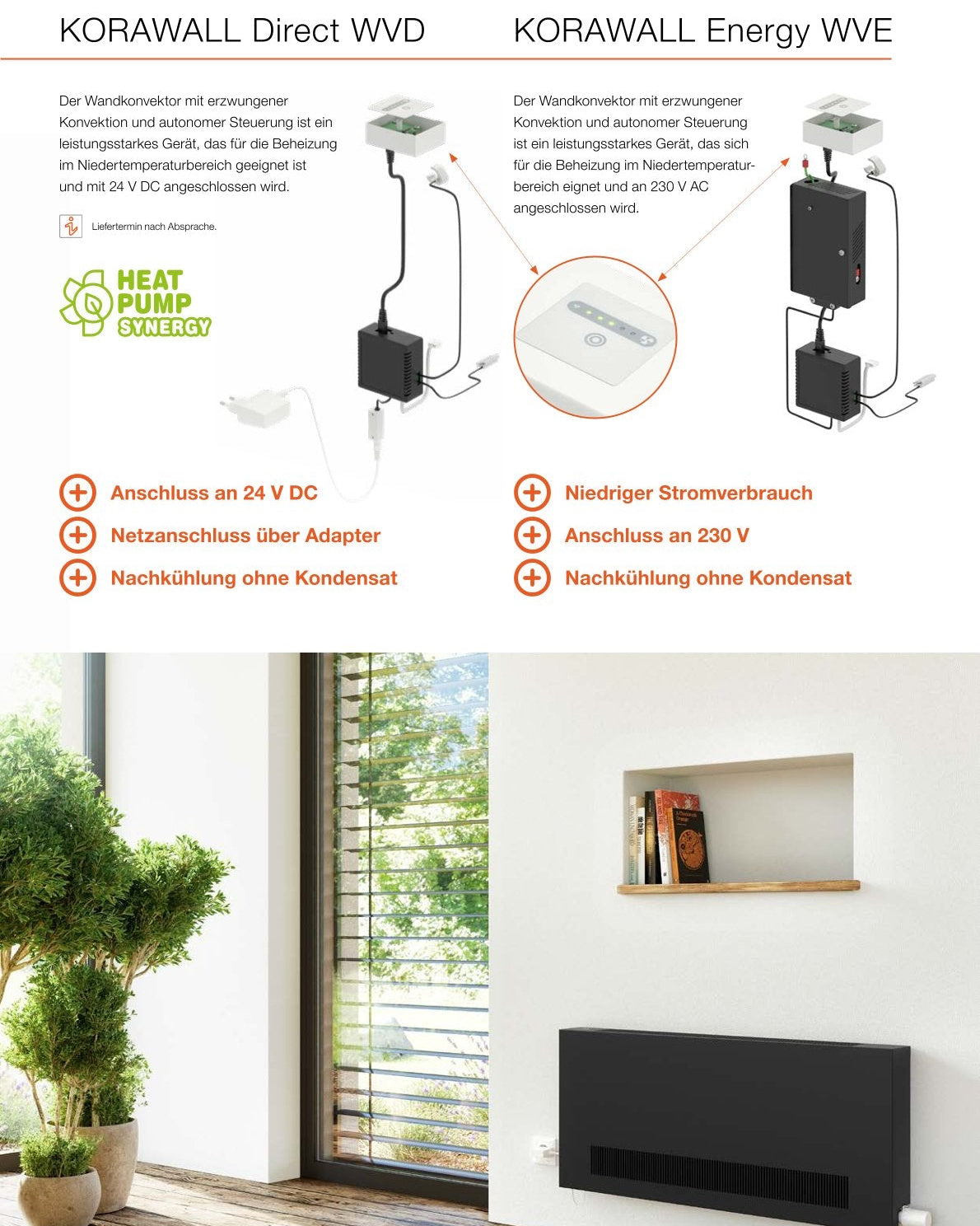 KORAWALL Energy WVE: Leistungsstarker Wandheizkörper 230V AC mit Nachkühlfunktion