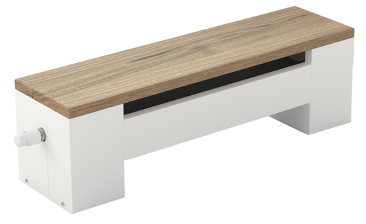 Design-Bankheizkörper mit Echtholz-Platte - KORALINE Optimal - Höhe 45cm