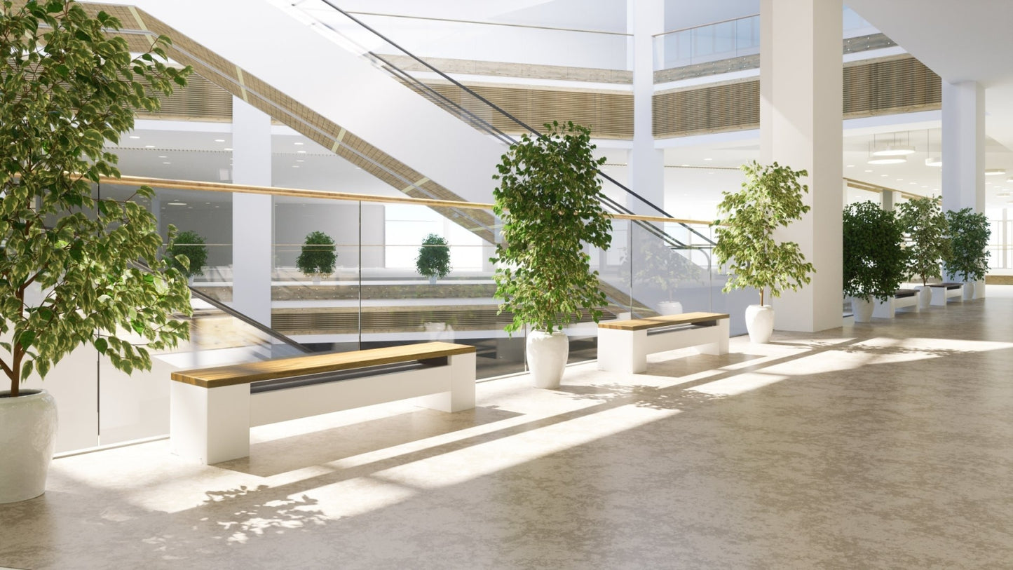 Design-Bankheizkörper mit Echtholz-Platte - KORALINE Optimal - Höhe 30cm