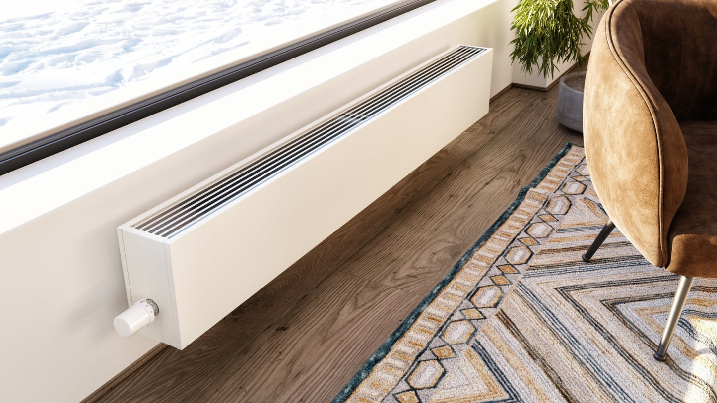KORALINE Optimal LKO – Unterluftheizkörper - Höhe 90mm + 100mm + Breite 13mm
