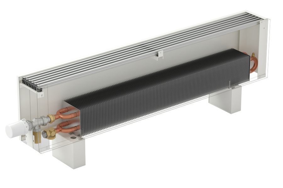 KORALINE Optimal LKO – Unterluftheizkörper - Höhe 90mm + 100mm + Breite 13mm