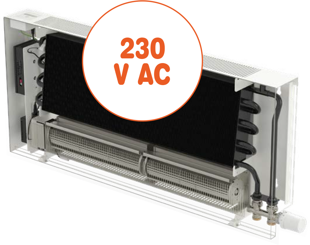 KORAWALL Energy WVE: Leistungsstarker Wandheizkörper 230V AC mit Nachkühlfunktion