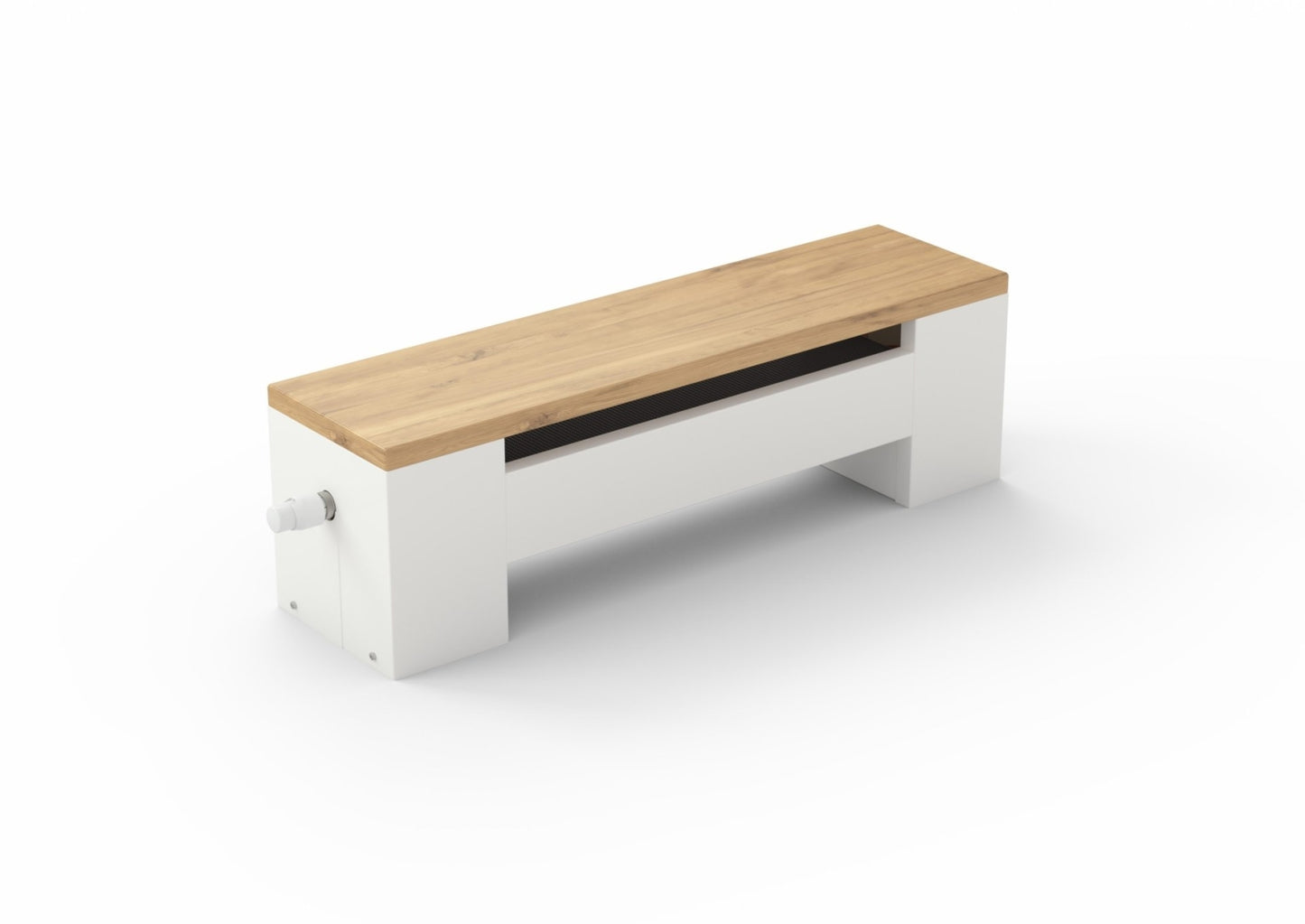 Design-Bankheizkörper mit Echtholz-Platte - KORALINE Optimal - Höhe 30cm