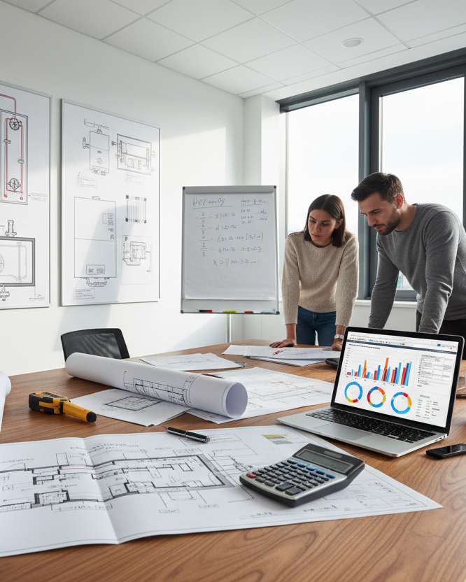 Planung und Berechnung von Heizwerten im Büro